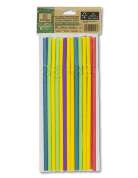 TESSERA ΧΑΡΤΙΝΑ ΚΑΛΑΜΑΚΙΑ ΣΠΑΣΤΑ 21cm (ΠΚ-25τεμ)*25ΤΕΜ/ΚΒ