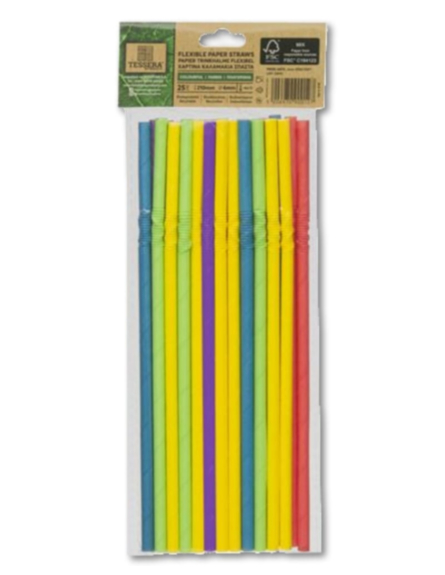 TESSERA ΧΑΡΤΙΝΑ ΚΑΛΑΜΑΚΙΑ ΣΠΑΣΤΑ 21cm (ΠΚ-25τεμ)*25ΤΕΜ/ΚΒ