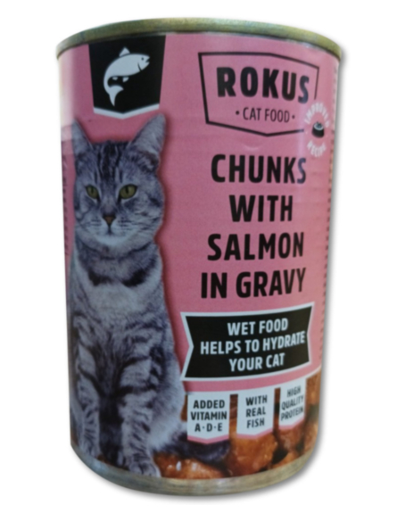 ΤΡΟΦΗ ΓΑΤΑΣ ROKUS ΣΩΛΟΜΟ/ΤΟΝΟ ΜΩΒ 415g*24/ L 7KB / PAL 91KB
