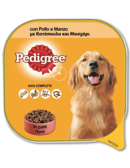 PEDIGREE ΠΑΤΕ ΣΚΥΛΟΥ ΜΕ ΚΟΤΟΠΟΥΛΟ ΚΑΙ ΜΟΣΧΑΡΙ 300gr *20/ L 9KB