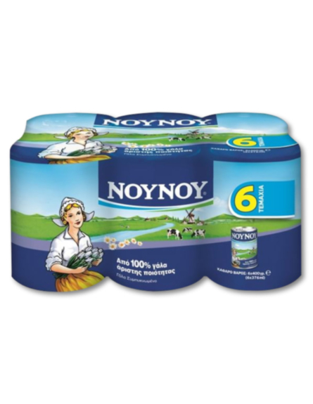 ΝΟΥΝΟΥ ΓΑΛΑ ΕΒΑΠΟΡΕ ΠΛΗΡΕΣ (6*400g)*8/ L 6KB /PAL 42ΚΒ