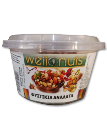 WELLNUTS ΦΥΣΤΙΚΙΑ ΑΝΑΛΑΤΑ ΤΑΠΕΡ 200gr*16TEM/KB