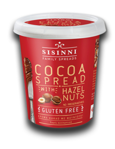 SISINNI ΠΡΑΛΙΝΑ ΦΟΥΝΤΟΥΚΙΟΥ ΜΕ ΚΑΚΑΟ PET 400GR*12/ L 8ΚB / PAL 56KB
