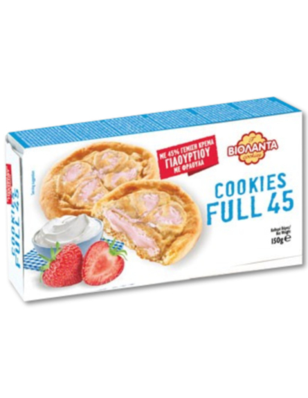 ΒΙΟΛΑΝΤΑ COOKIES FULL 45% ΚΡΕΜΑ ΓΙΑΟΥΡΤΙΟΥ - ΦΡΑΟΥΛΑ 150gr *12/ L 12KB / PAL 110KB