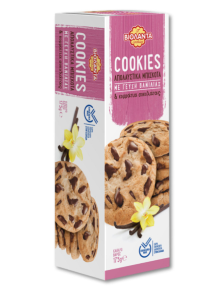 ΒΙΟΛΑΝΤΑ ΜΠΙΣΚΟΤΑ COOKIES ΒΑΝΙΛΙΑ 175g *12/ L 12KB / PAL 110KB