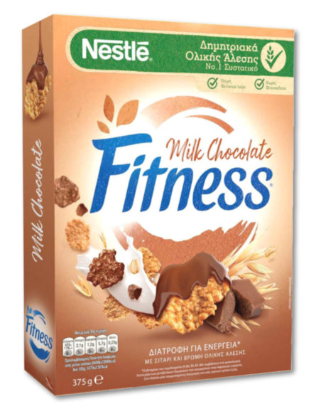 FITNESS ΔΗΜΗΤΡΙΑΚΑ ΣΟΚΟΛΑΤΑΣ ΟΛ.ΑΛΕΣΗΣ 375g*16/ L 6ΚΒ / PAL 48KB