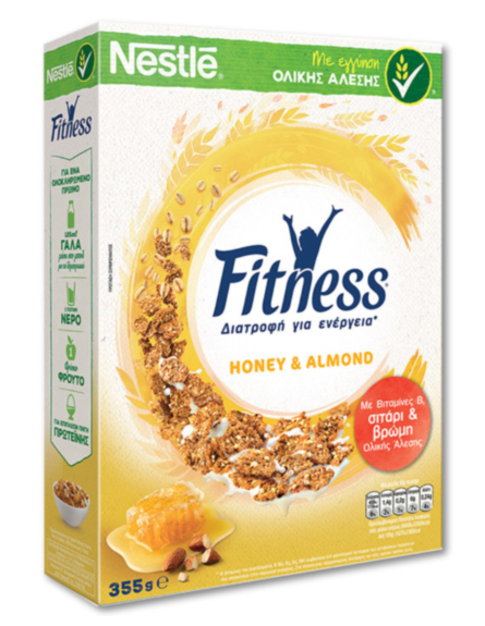 FITNESS ΔΗΜΗΤΡΙΑΚΑ ΜΕΛΙ&ΑΜΥΓΔΑΛΑ ΟΛ.ΑΛΕΣΗΣ 355g*14/L 6ΚΒ /PAL 48ΚΒ