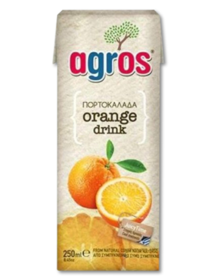 AGROS ΧΥΜΟΣ ΠΟΡΤΟΚΑΛΙ ΦΡΟΥΤΟΠΟΤΟ 250ml*27/ L 12KB / 120KB