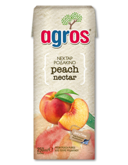 AGROS ΧΥΜΟΣ ΡΟΔΑΚΙΝΟ ΝΕΚΤΑΡ 250ml*27/ L 12KB / PAL 120KB