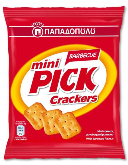 ΠΑΠΑΔΟΠΟΥΛΟΥ MINI PICK CRACKERS BARBECUE (2395) 70g*14 TEM/KIB