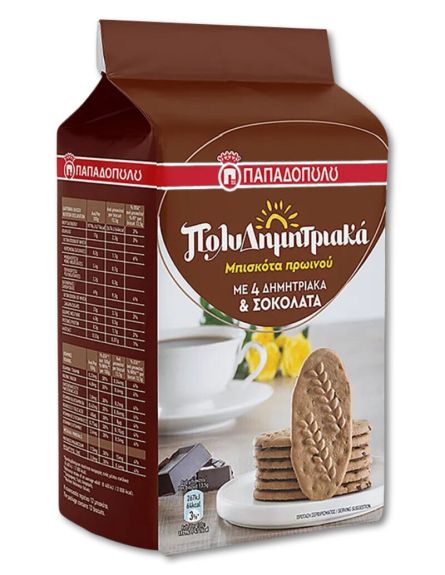 ΠΑΠΑΔΟΠΟΥΛΟΥ ΜΠΙΣΚ. ΠΟΛΥΔΗΜΗΤΡΙΑΚΑ ΣΟΚΟΛΑΤΑ 160gr*12 ΤΕΜ / ΚΙΒ