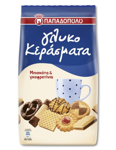 ΠΑΠΑΔΟΠΟΥΛΟΥ ΜΠΙΣΚΟΤΑ ΓΛΥΚΟΚΕΡΑΣΜΑΤΑ (2208) 400gr*10 ΤΕΜ/ΚΙΒ