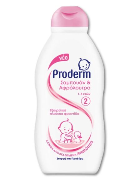 PRODERM ΣΑΜΠΟΥΑΝ & ΑΦΡΟΛΟΥΤΡΟ 1-3 ΕΤΩΝ 400ml*6TEM