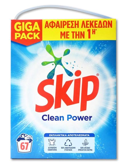 SKIP ΣΚΟΝΗ ACTIVE CLEAN CONV.(67ΜΖ) 4,355kg / L 32ΚΒ / PAL 128ΚΒ