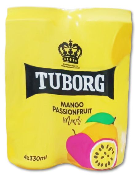 TUBORG ΚΟΥΤΙ ΜΑΝΓΚΟ PASSION FRUIT (4*330ML)*6/ L 10KB / PAL 100KB