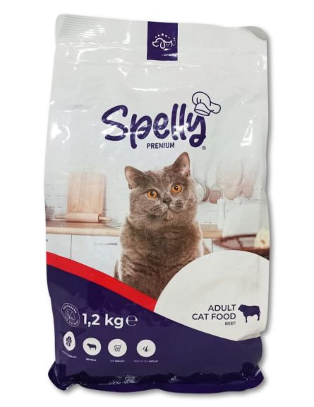 ΞΗΡΑ ΤΡΟΦΗ ΓΑΤΑΣ SPELLY ΜΟΣΧΑΡΙ ADULT 1,2kg*8 TEM