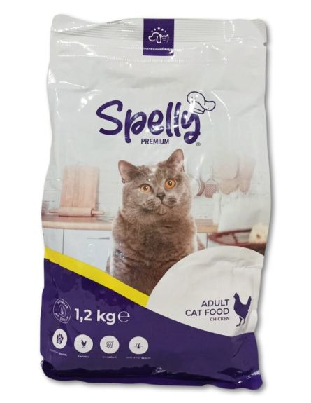 ΞΗΡΑ ΤΡΟΦΗ ΓΑΤΑΣ SPELLY ΚΟΤΟΠΟΥΛΟ ADULT 1,2kg*8 ΤΕΜ