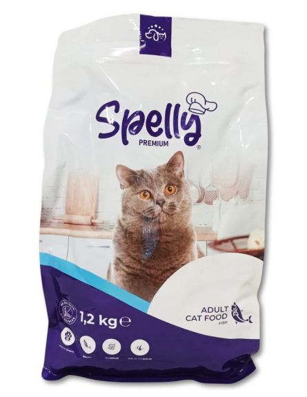 ΞΗΡΑ ΤΡΟΦΗ ΓΑΤΑΣ SPELLY ΨΑΡΙ ADULT 1,2 kg*8 ΤΕΜ