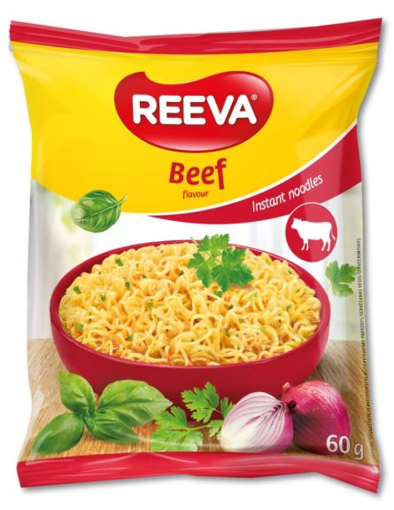 REEVA INSTANT NOODLES ΒΟΔΙΝΟ 60gr*24 ΤΕΜ/ΚΙΒ