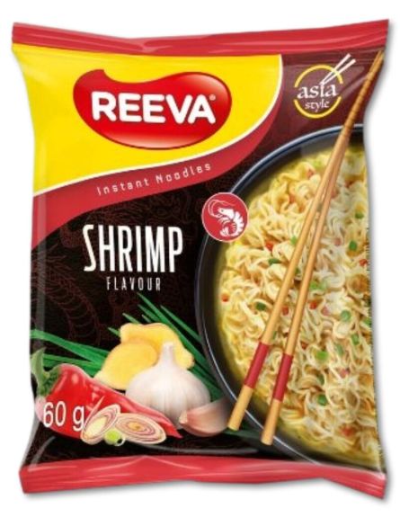 REEVA ASIA INSTANT NOODLES ΓΑΡΙΔΑ 60gr*24 ΤΕΜ/ΚΙΒ