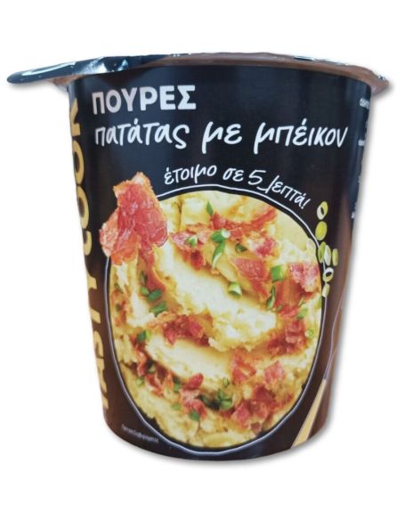 TASTYCOOK ΠΟΥΡΕΣ ΜΕ ΜΠΕΪΚΟΝ ΣΕ ΜΠΟΛ ΕΤΟΙΜΟ ΣΕ 5 ΛΕΠΤΑ 51gr*8 ΤΕΜ/ΚΙΒ / L 12ΚΙΒ / ΠΑΛ 168