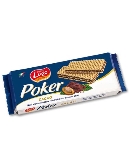 LAGO POKER ΓΚΟΦΡΕΤΑ ΚΑΚΑΟ 150gr*16 ΤΕΜ / ΚΙΒ