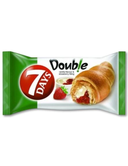 7 DAYS ΚΡΟΥΑΣΑΝ DOUBLE MAX ΜΕ ΓΕΜ.ΒΑΝΙΛΙΑ & ΦΡΑΟΥΛΑ 92g*20