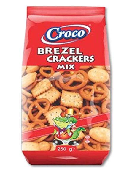 CROCO ΚΡΑΚΕΡ BREZEL MIX 250g*12/ΚΙΒ