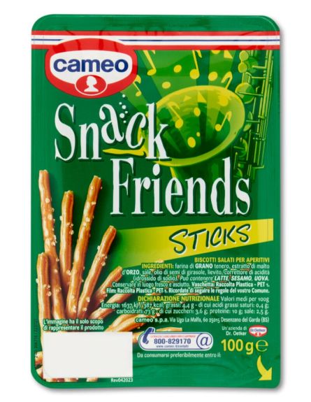 CAMEO SNACK FRIENDS ΚΡΑΚΕΡ ΜΠΑΤΟΝΕΤΕΣ 100gr*14 ΤΕΜ / ΚΙΒ