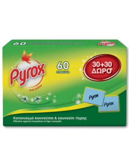 PYROX ΤΑΜΠΛΕΤΕΣ ΕΝΤΟΜΟΑΠΩΘ. 30+30ΤΕΜ ΔΩΡΟ*18ΤΕΜ/ΚΒ