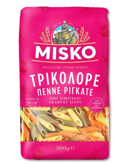 ΜΙΣΚΟ ΠΕΝΝΕ ΡΙΓΚΑΤΕ ΤΡΙΚΟΛΟΡΕ 500g*12/ L 7KB / PAL 49KB