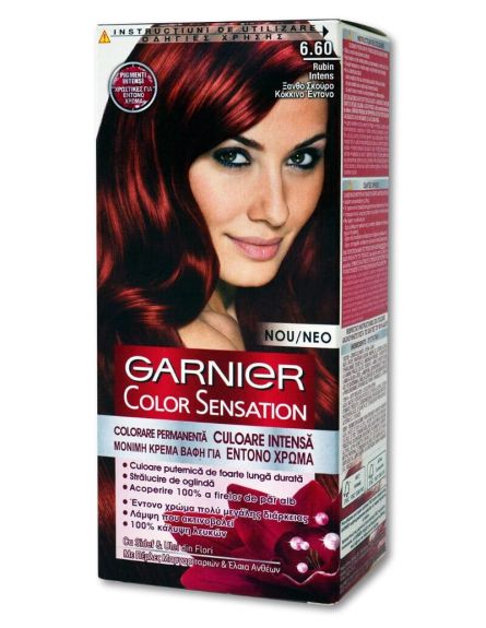 GARNIER ΒΑΦΗ ΜΑΛΛΙΩΝ COLOR SENS. 6.60 ΕΝΤΟΝΟ ΚΟΚΚΙΝΟ 40ml*6