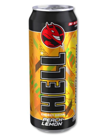 HELL ENERGY DRINK PEACH LEMON ΕΛΛ 500ml*12/L 18KB / PAL 126KB