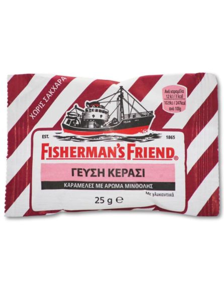 FISHERMAN'S FRIEND ΚΑΡΑΜΕΛΕΣ CHERRY ΧΩΡΙΣ ΖΑΧΑΡΗ .25gr *24*12DIS/KB