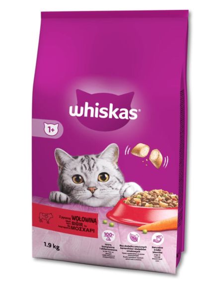 WHISKAS ΞΗΡΑ ΤΡΟΦΗ ΓΑΤΑΣ ΓΕΜΙΣΤΕΣ ΚΡΟΚΕΤΕΣ ΜΕ ΜΟΣΧΑΡΙ 1.9kg*6TEM/KB