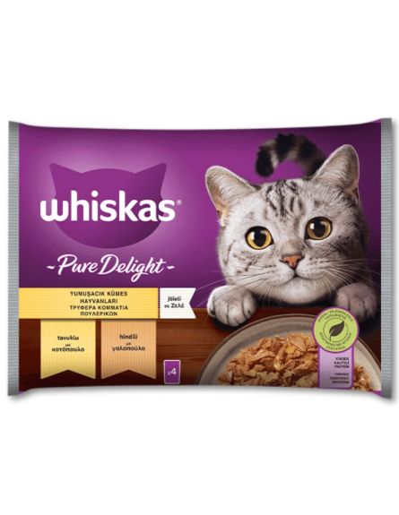 WHISKAS POUCH PURE DELIGHT ΠΟΥΛΕΡΙΚΑ (ΠΚ-85gr*4)*13 ΤΕΜ / ΚΙΒ / L 12