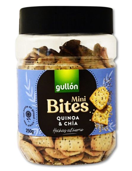 GULLON ΑΛΜΥΡΑ MINI BITES QUINOA & CHIA 250gr*12ΤΕΜ/ΚΙΒ