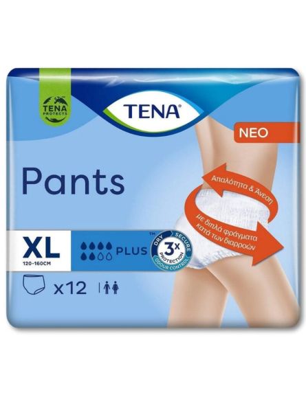 TENA ΠΑΝΑ ΒΡΑΚΑΚΙ PLUS EXTRA LARGE (ΠΑΚ*12)*4ΤΕΜ/ΚΒ