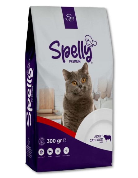 ΞΗΡΑ ΤΡΟΦΗ ΓΑΤΑΣ SPELLY ΜΟΣΧΑΡΙ ADULT 300gr*30 TEM