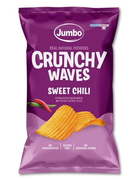 JUMBO ΠΑΤΑΤΑΚΙΑ CRUNCHY ΚΥΜ SWEET CHILI 90gr*30