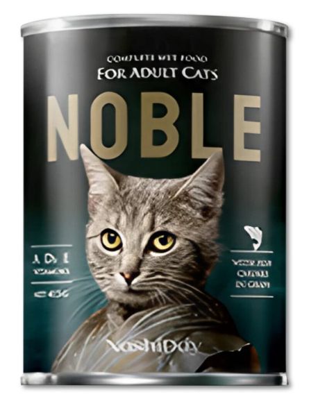 ΤΡΟΦΗ ΓΑΤΑΣ NOBLE ΨΑΡΙ 415gr*24/ L 6KB / PAL 78KB