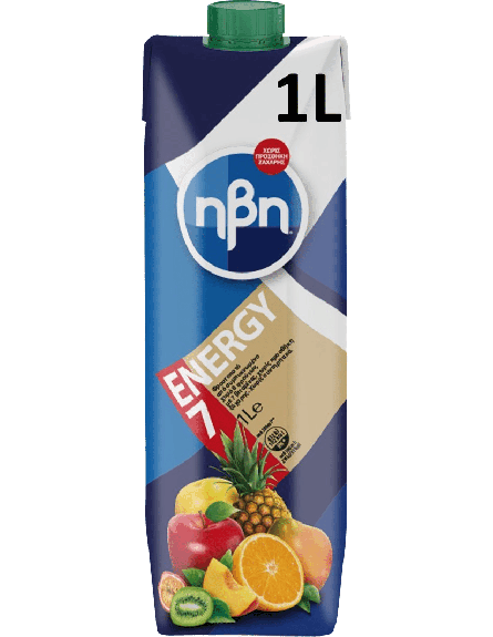 ΗΒΗ ENERGY 7 ΦΡΟΥΤΑ ΜΠΛΕ 100% 1LT *12/ L 13KB / PAL 78KB