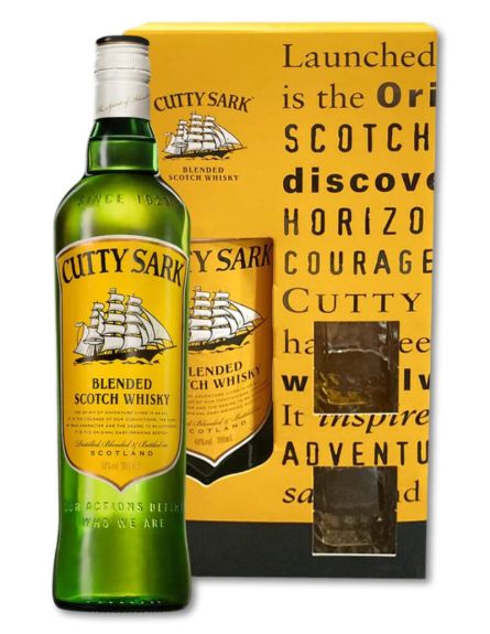 CUTTY SARK ΟΥΙΣΚΥ (40%) +2 ΠΟΤΗΡΙΑ ΔΩΡΟ 700ml*6TEM/KIB 60ΚΙΒ/ΠΑΛ