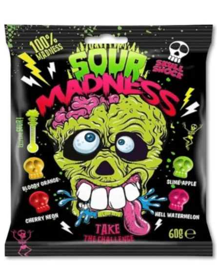 FINI ΚΑΡΑΜΕΛΕΣ SOUR MADNESS 60gr*10 ΤΕΜ / DIS