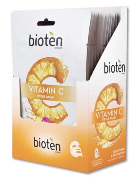 BIOTEN ΥΦΑΣΜΑΤΙΝΗ ΜΑΣΚΑ ΠΡΟΣΩΠΟΥ VITAMIN C 20ml*20 TEM / KIB