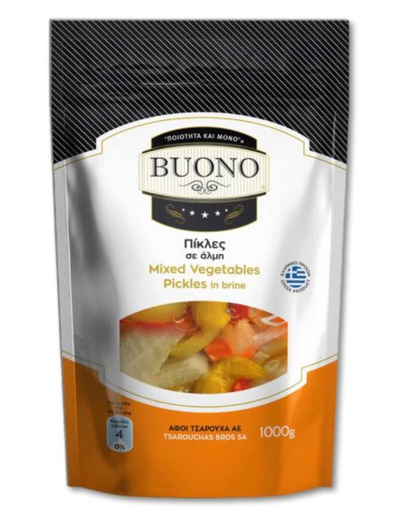 BUONO ΠΙΚΛΕΣ Α΄(ΣΑΚΟΥΛΑΚΙ) Κ.Β. 1000gr Σ.Β. 600gr*9 ΤΕΜ / ΚΙΒ