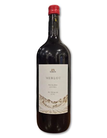 ΣΩΚΟΣ MERLOT ΟΙΝΟΣ ΕΡΥΘΡΟΣ 1,5lt*6 ΤΕΜ/ΚΙΒ