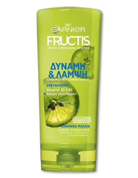 FRUCTIS CONDITIONER ΓΙΑ ΚΑΝΟΝΙΚΑ ΜΑΛΛΙΑ ΔΥΝΑΜΗ & ΛΑΜΨΗ 200ml*12TEM/KB