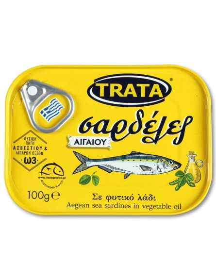 ΤΡΑΤΑ ΣΑΡΔΕΛΑ ΣΕ ΦΥΤΙΚΟ ΛΑΔΙ 100g*100/ L 6KB / PAL 60KB