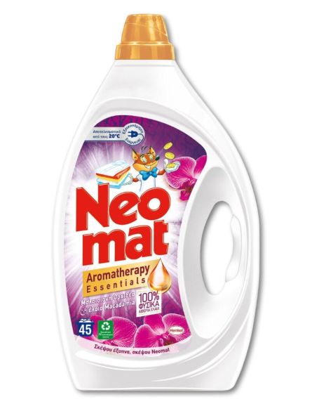 NEOMAT ΥΓΡΟ ΑΠΟΡΡ. ΠΛΥΝΤ.ΟΡΧΙΔΕΑ ΕΛΑΙΟ MACADAMIA (45ΜΖ) 2,025L*4 / L 12KB / PAL 48KB